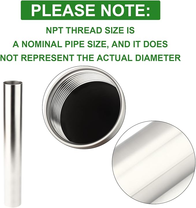 TAISHER 1PCS Stainless Steel Pipe Fittings, 1-1/4" NPT Female x 1-1/4" NPT - Image 4