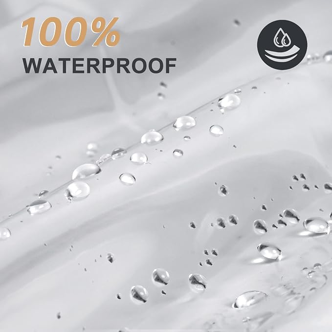 AmazerBath Heavy Duty Shower Curtain Liner 12 Gauge, 72 x 84 Inches Clear - Image 7