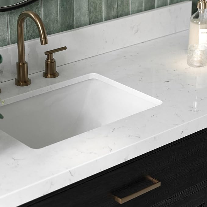 ARIEL Hepburn 60 Inch Single Rectangle Sink Bathroom Vanity - Image 3