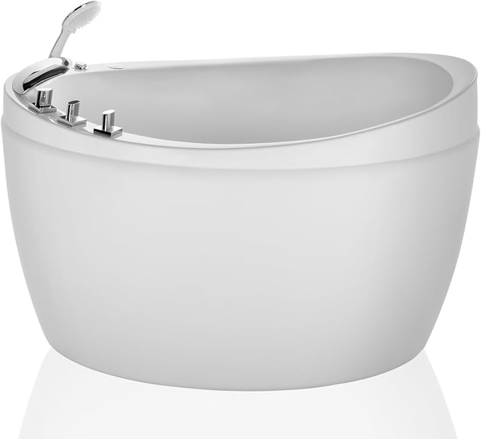 Empava Air Jetted Massage Bath Tub 48 in. Freestanding Bathtub Air Mirco Bubble - Image 10