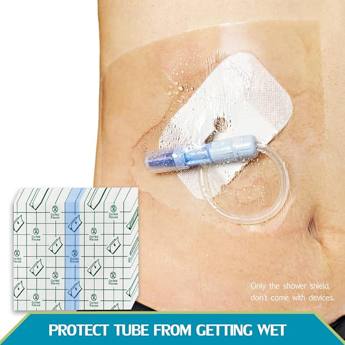 50 Pieces Waterproof Dialysis Port Shower Cover Shields PD Catheter Shower - Image 3