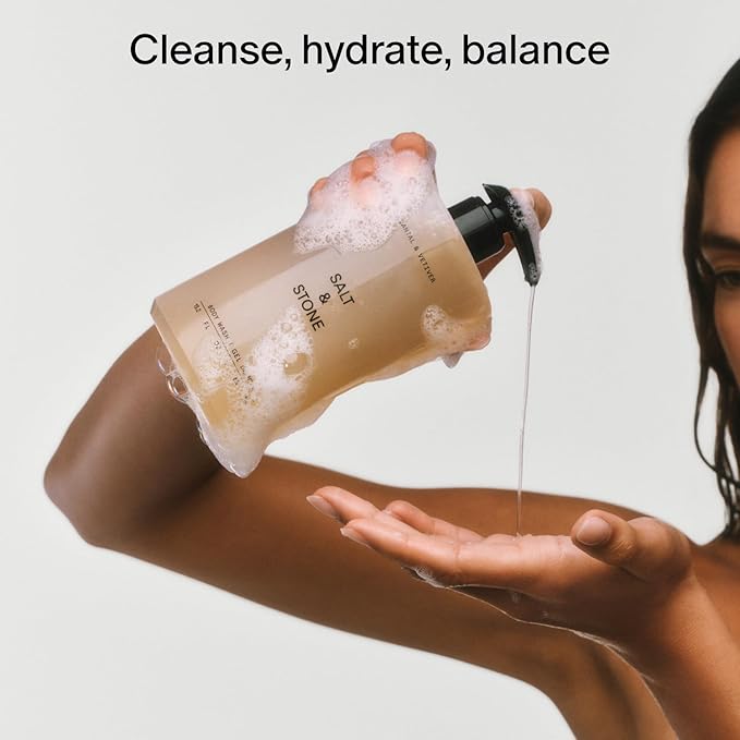 Salt & Stone Body Wash for Women & Men | Neroli & Basil | Hydrating Gel - Image 4