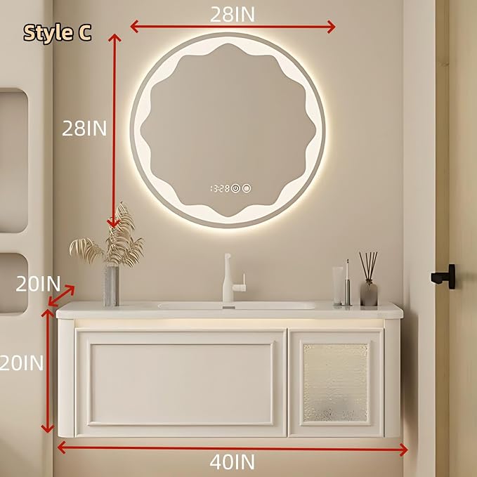 40IN Wall Mounted Bathroom Vanity Set - Image 2