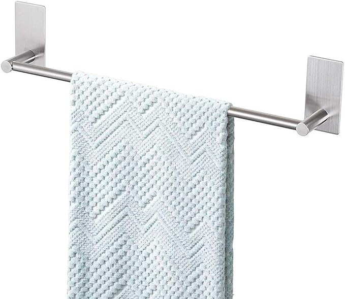 Songtec Bathroom Towel Bar 16-inch, No Drill Stick On Towel Rack, Easy Install by Songtec