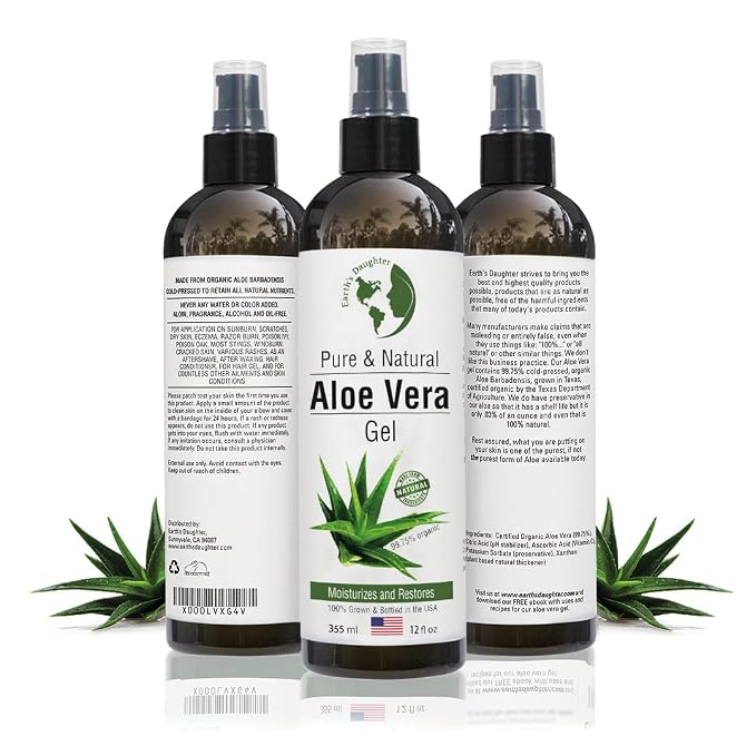 Earth's Daughter Organic Aloe Vera Gel from 100% Pure and Natural Cold Pressed - Image 8