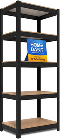 HOMEDANT House 24.4" W 5 Tier Heavy Duty Garage Shelving Adjustable Metal Rack by TheBestOrganizingSolution