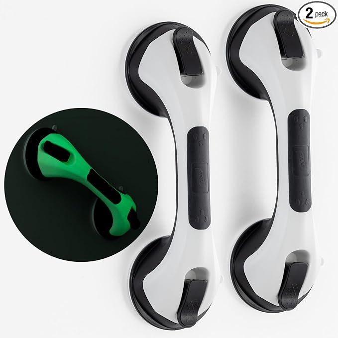 TAILI Shower Grab Bar Glow in The Dark, 2 Pack 12.2 in Grab Bars by TAILI