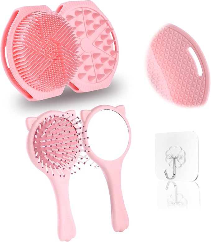 Silicone Body Scrubber and Shampoo Brush, Double-Sided Exfoliating Body Brush by Unknown