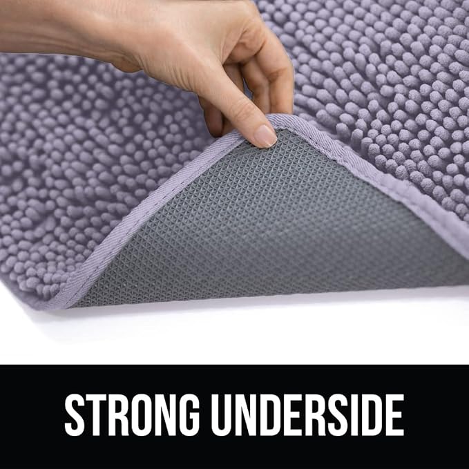 KANGAROO Bathroom Rugs, Chenille Soft Absorbent Bath Rug, Shaggy Shower Mat - Image 8