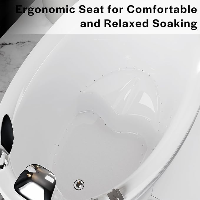 Empava 59-Inch Freestanding Air Jetted Bathtub - Image 3