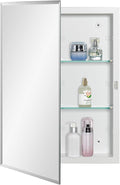 Bathroom Medicine Cabinet with Beveled Edge Mirrored Door 16 x 22 inch by MedicineCabinetsMirrors