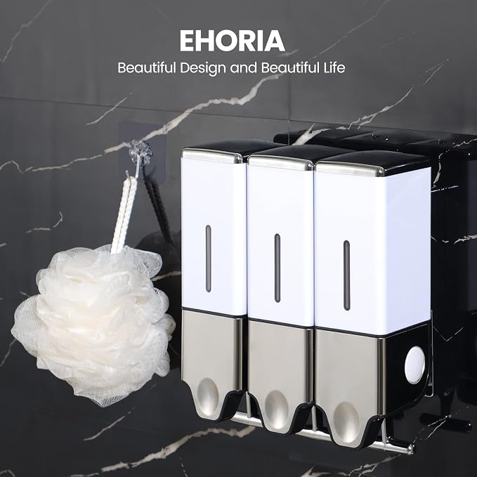 3-in-1 Quadrate Dispensers for The Shower, Shower soap Dispenser, Conditioner - Image 5