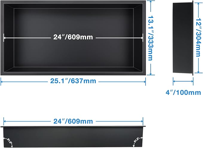 Neodrain Shower Niche, Shower Niche Bathroom Shelf, NO Tile Needed Recessed - Image 7