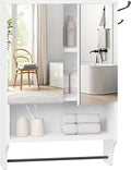 Bathroom Wall Cabinet with Mirror, Medicine Cabinet with 2 Door and Adjustable by MAHANCRIS