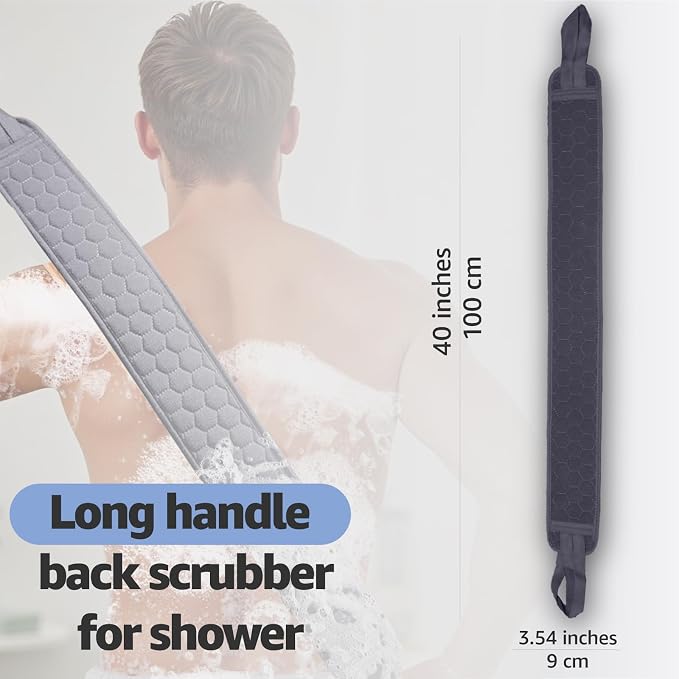 Back Scrubber for Shower with Handles, 40 Inch Extra Long Double-Sided - Image 2