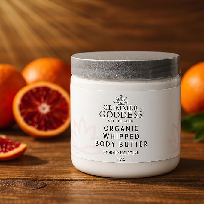 GLIMMER GODDESS Organic Whipped Body Butter 8 oz - Image 3