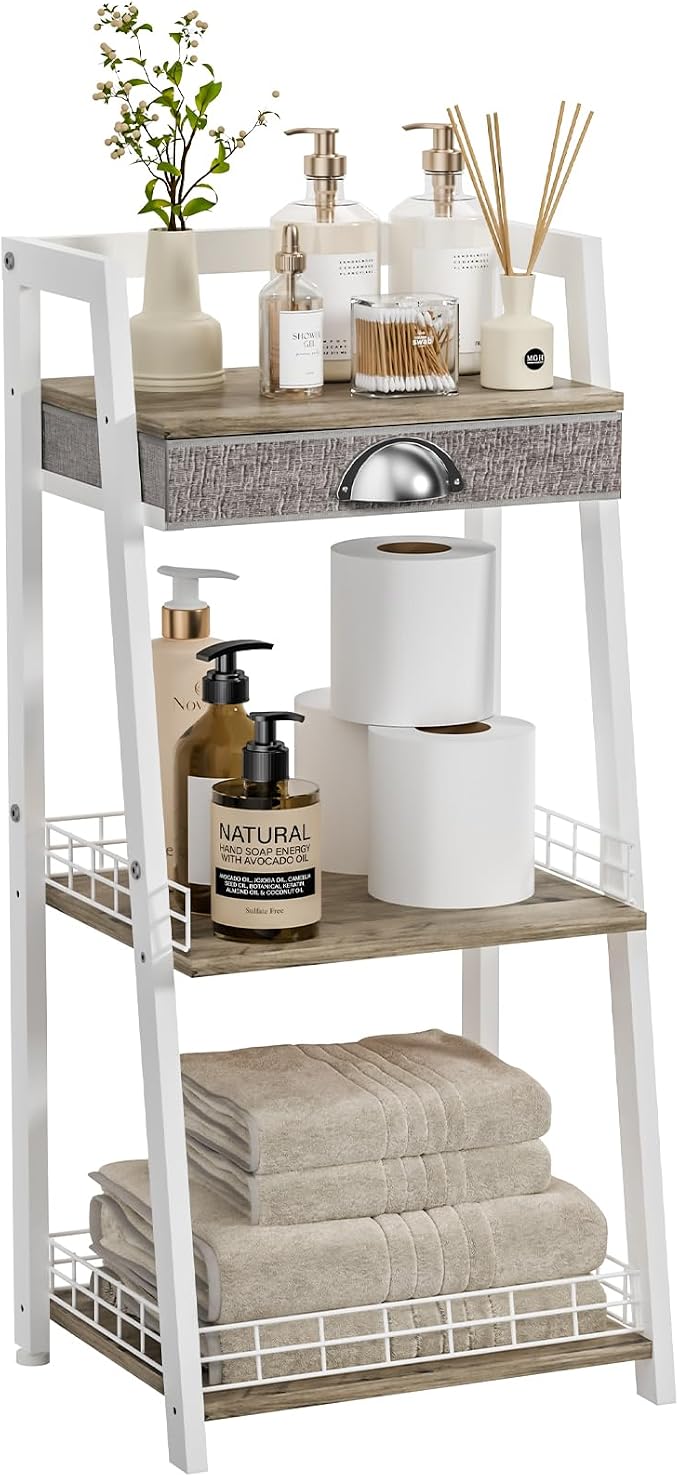 keomaisyto 3-Tier Small Bathroom Shelves by keomaisyto