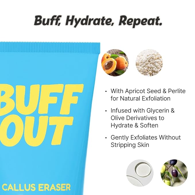 BUFFOUT Callus Eraser Exfoliating Gel – Body Care Exfoliator Scrub & Exfoliant - Image 3