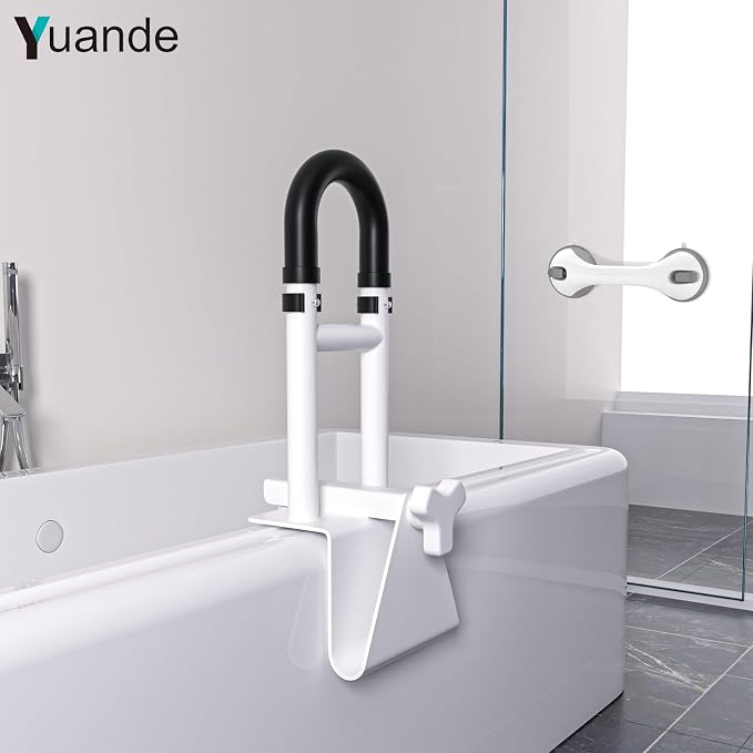 Bathtub Grab Bars with Suction Grab Bars, YuanDe 20x6 Inch Adjustable Bathtub - Image 8