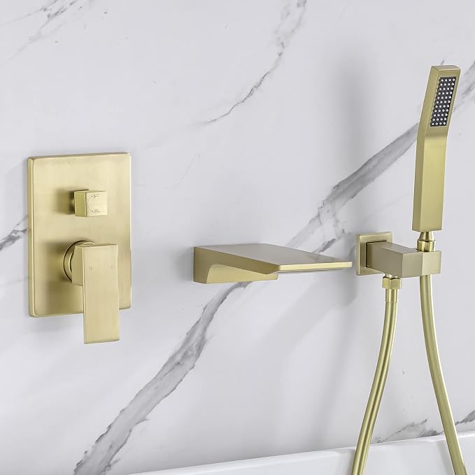 Wall Mount Roman Tub Filler Faucet Single Handle Bathroom Bathtub Faucet - Image 8