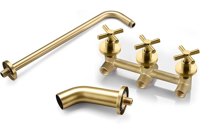 SUMERAIN 3 Handle Tub Shower Faucet Set - Image 9
