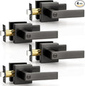 Probrico Gunmetal Black Privacy Locking Door Lever Handles by Probrico