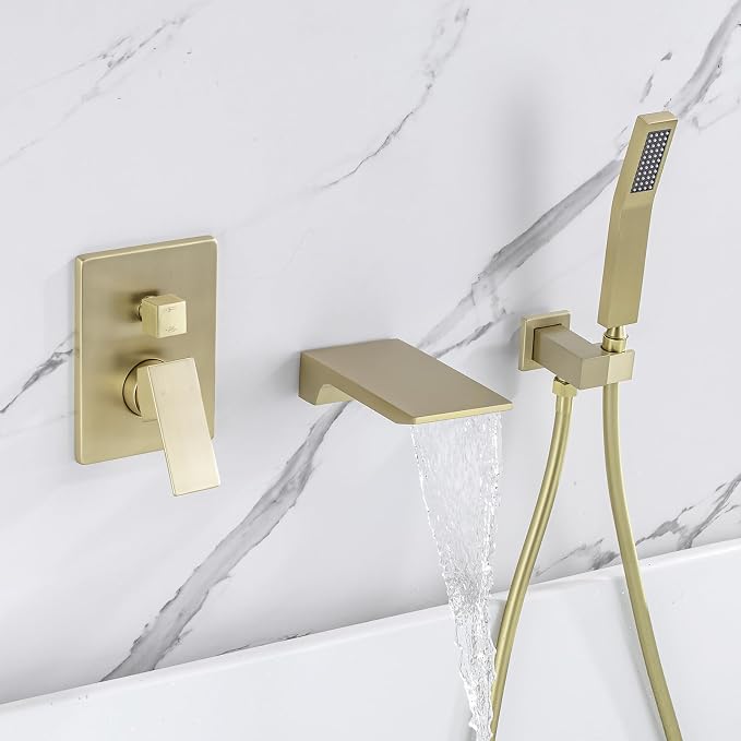 Wall Mount Roman Tub Filler Faucet Single Handle Bathroom Bathtub Faucet - Image 3