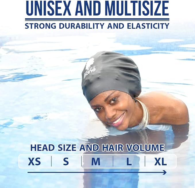 Large Extra Large XL Silicone Swim Cap - Image 6
