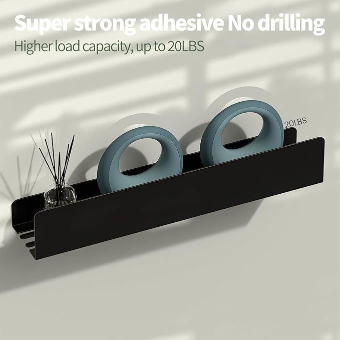 REKITA No Drill Shower Shelf Organizer, 40cm Stainless Steel Bathroom Storage - Image 4