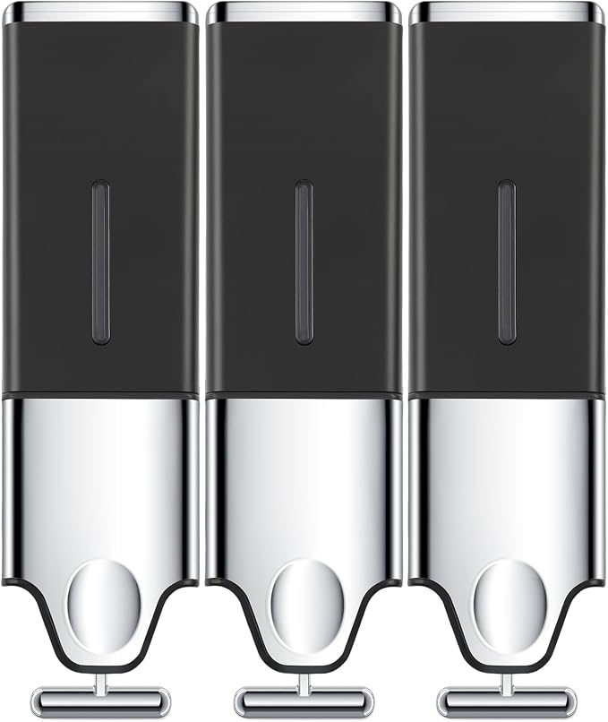 3-in-1 Quadrate Dispensers for The Shower, Shower soap Dispenser, Conditioner by EHORIA