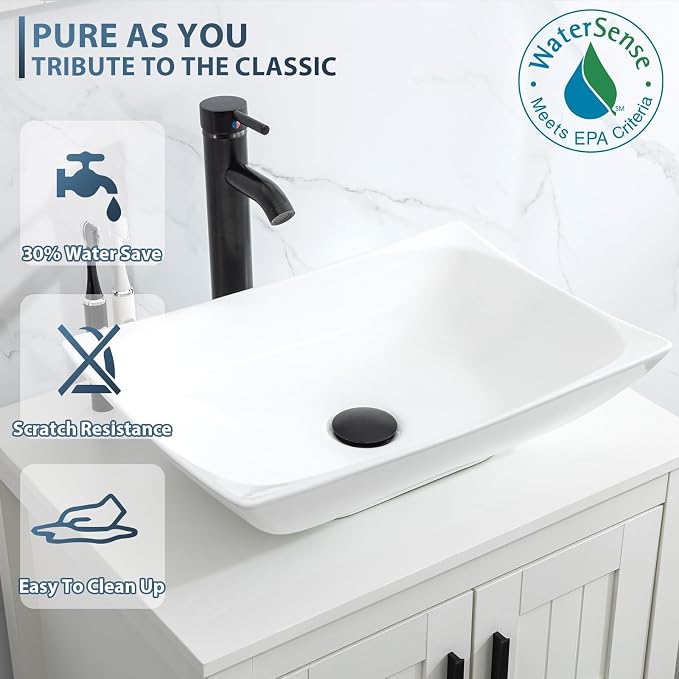 eclife 24" Modern Bathroom Vanity Sink Combo Freestanding Cabinet - Image 6