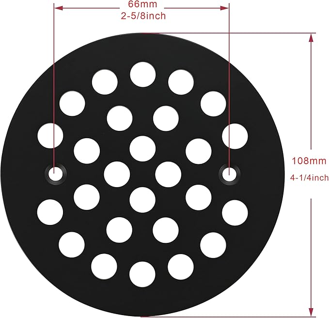 4-1/4 Inch Screw-in Shower Drain Cover Replacement Floor Strainer - Image 2