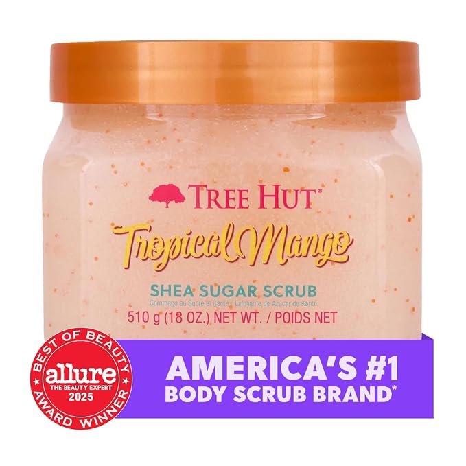 Tree Hut Shea Sugar Scrub Tropical Mango, Ultra Hydrating and Exfoliating Scrub - Image 4