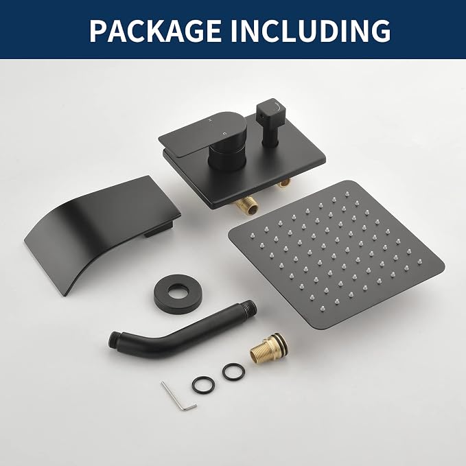 Tub Shower Faucet Combo Set Matte Black Shower Faucet Set - Image 7