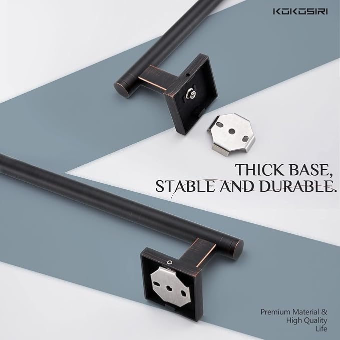 KOKOSIRI Bathroom Towel Bars 12 Inch Towel Ring Oil Rubbed Bronze 30CM Hand - Image 6