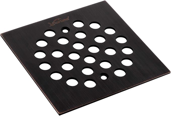 Square 4-1/4-inch Screw-in Shower Floor Drain Grate Strainer（Isn't Black） - Image 3