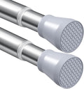 Tension Curtain Rod Silver Tension Rod 2pcs Spring Curtain Rod Non Slip Tension by ZipGloTensionRod