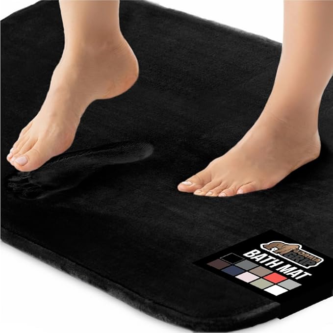 GORILLA GRIP Memory Foam Bath Mat, Soft Absorbent Velvet Bathroom Mats by GorillaGrip