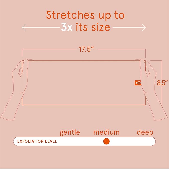 Cleanlogic Body Exfoliating Cloth, Stretchy Exfoliator Bath and Shower - Image 3
