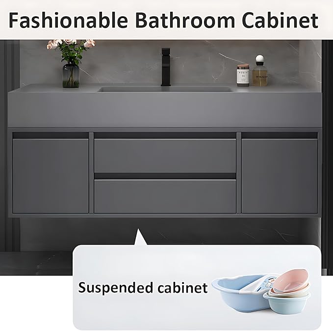 Wood Bathroom Cabinet - Image 4