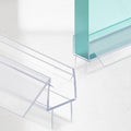 2-Pack Shower Door Bottom Seal, Ultra Clear Glass Shower Door Seal Strip by AquivaCoast