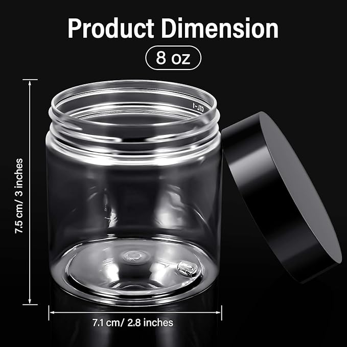 24 Pieces Empty Clear Plastic Jars - Image 2