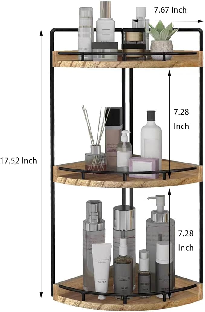 Dorhors 3-Tier Corner Bathroom Organizer Countertop - Image 3