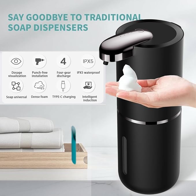 2 Pack Automatic Soap Dispenser, Touchless Foam Soap Dispenser Dispenser - Image 3