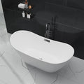 59 Inch Acrylic Freestanding Bathtub, Soaking Bathtub by Unknown