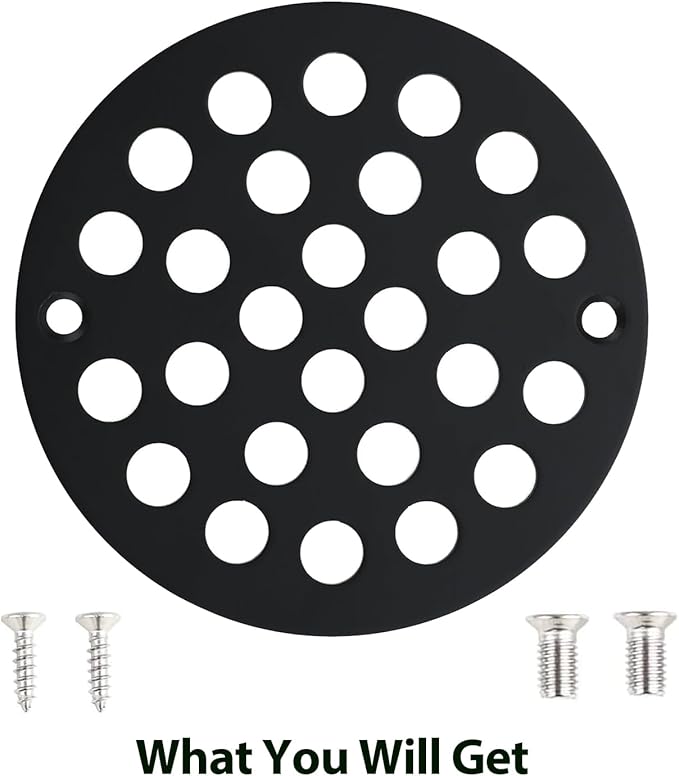 4 Inch Shower Drain Cover, Round Screw-in Floor Drain Cover, Easy-to-Install - Image 4
