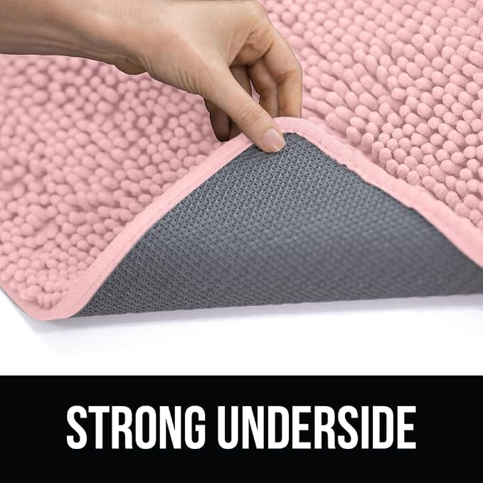 KANGAROO Bathroom Rugs, Chenille Soft Absorbent Bath Rug, Shaggy Shower Mat - Image 8