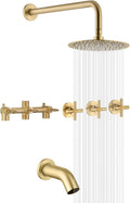 SUMERAIN 3 Handle Tub Shower Faucet Set by SUMERAINFAUCETS