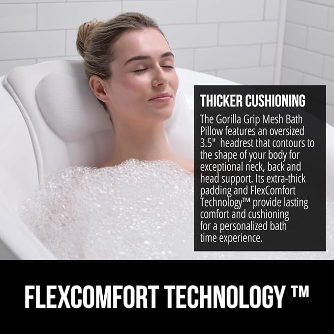 GORILLA GRIP Bath Pillow for Tub - Image 3