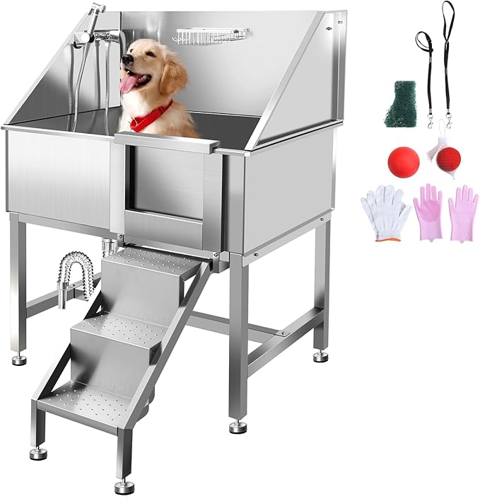 38" Professional Stainless Steel Dog Bathing Station by RIGMEC